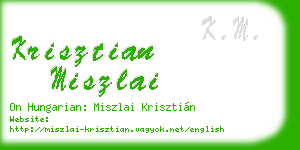 krisztian miszlai business card